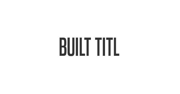 Built Titling font thumb